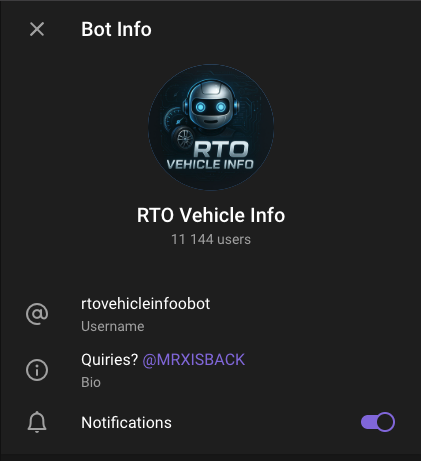  @rtovehicleinfoobot, Bot 2 