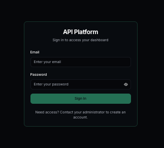 Login page