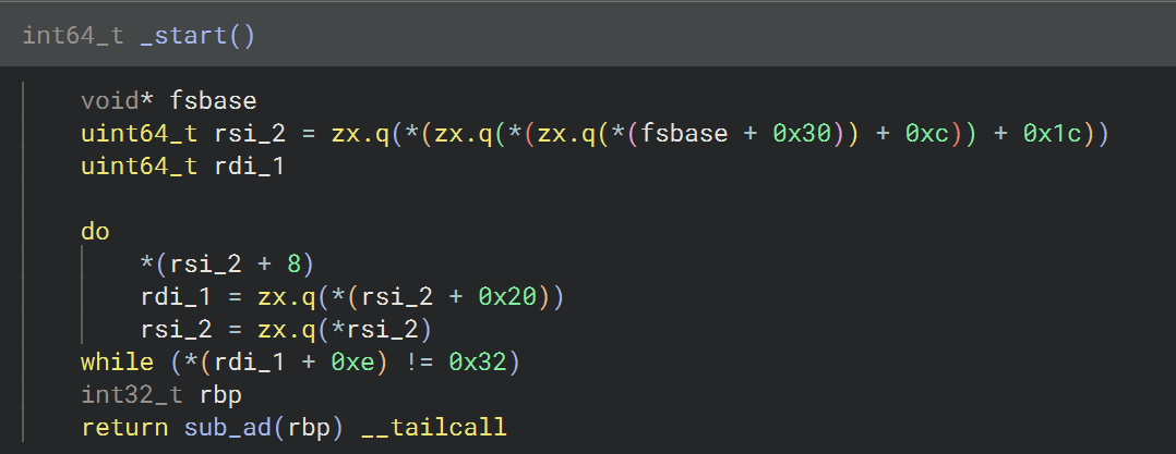 Decoded shellcode overview