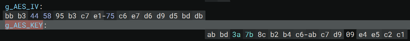 AES KEY and IV