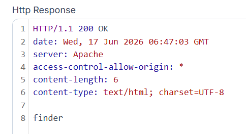 C2 responding with "finder"