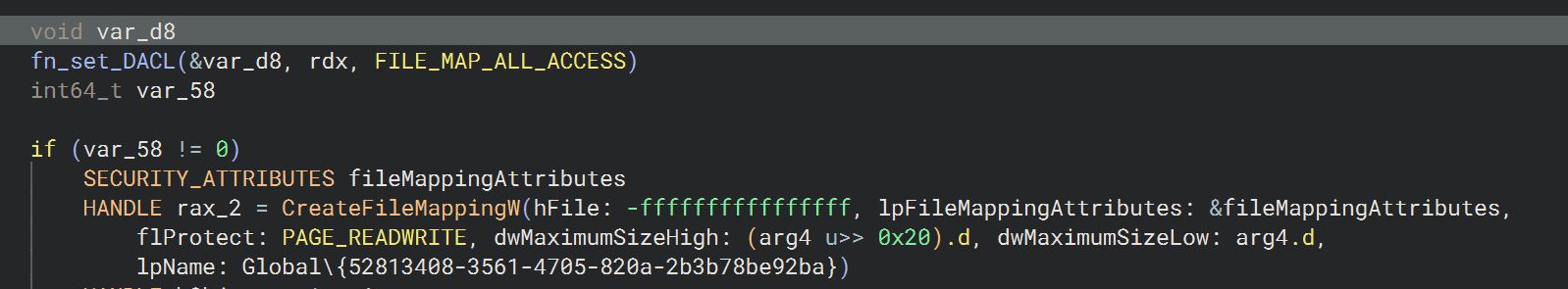 Nvtopps.dll creating the shared memory section.