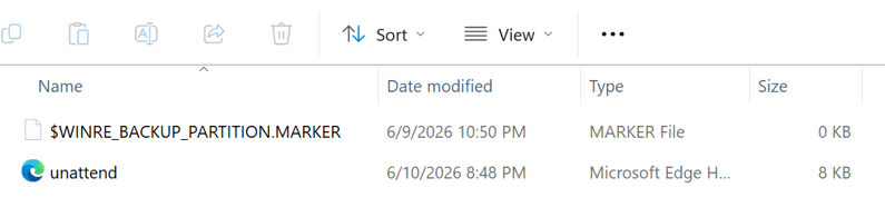 Root of Recovery partition