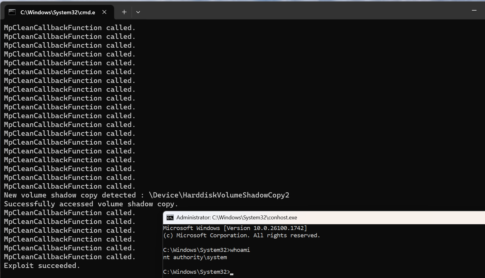 Howler Cell team confirming the PoC on Windows 11 Pro