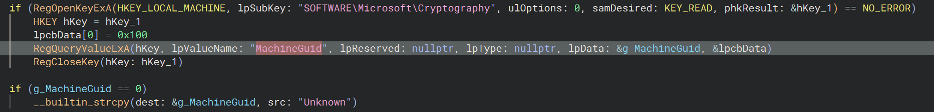 Fetching MachineGuid from Registry