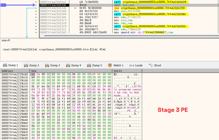 Stage 3 unpacked in memory
