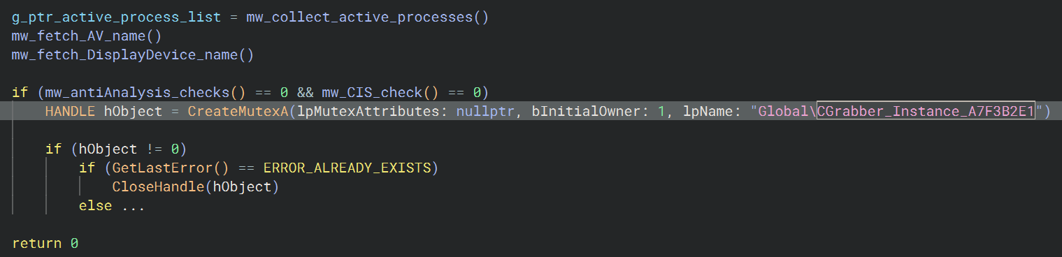 CIS and Mutex checks