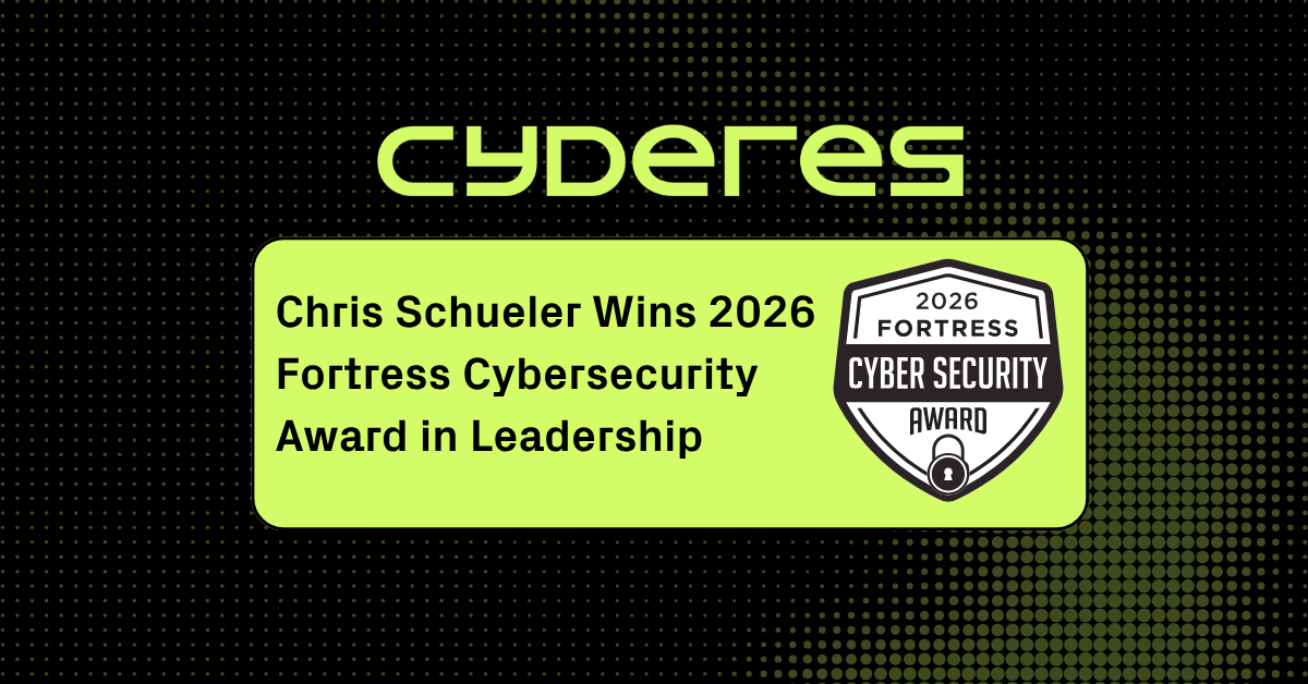 Chris Schueler Wins 2026 Fortress Cybersecurity Award In Leadership
