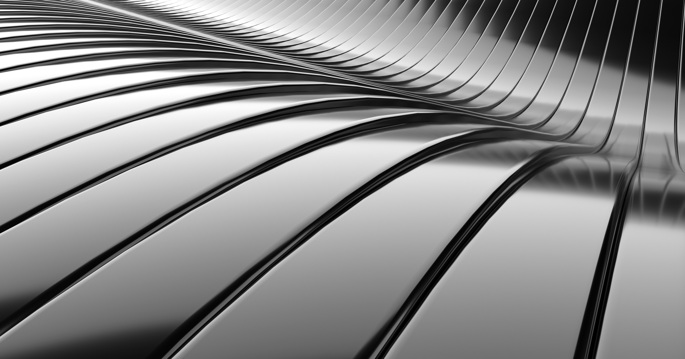 Abstract curved metallic lines 