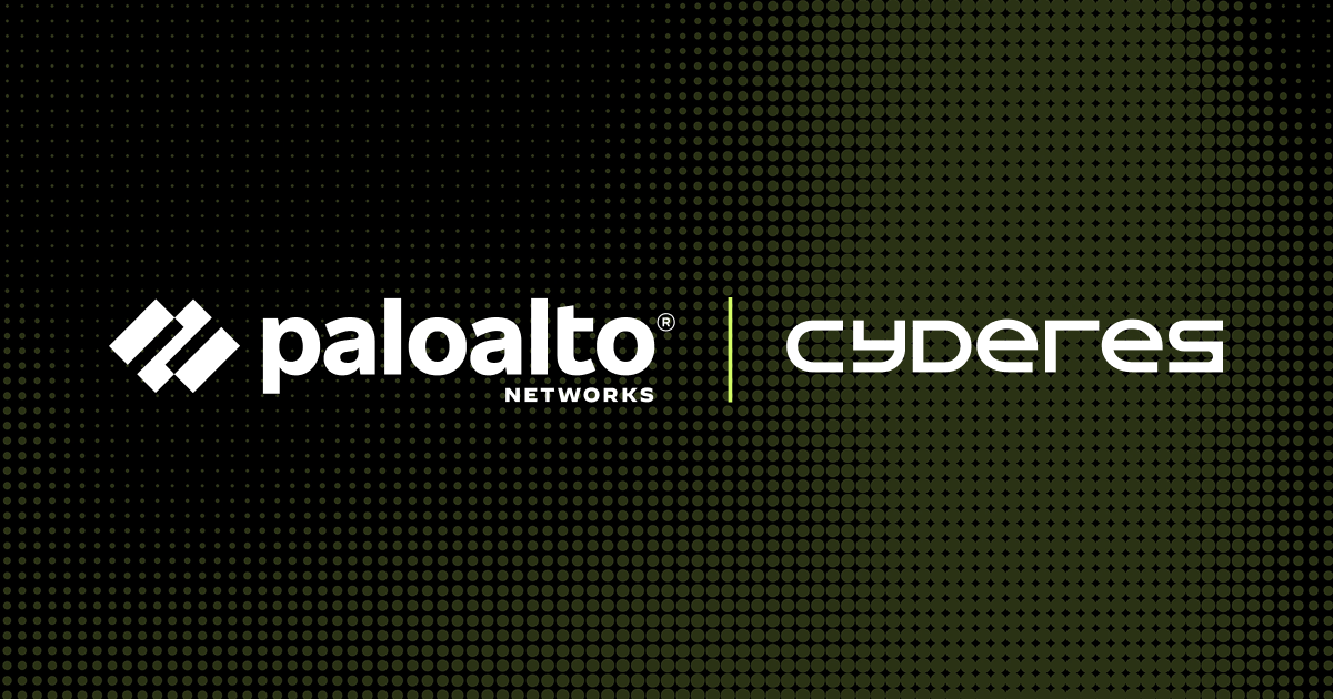 Palo Alto Networks and Cyderes logo lockup